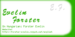 evelin forster business card